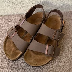 Birkenstocks Milano Mocha sz 7.5 / 37 sandal with back strap